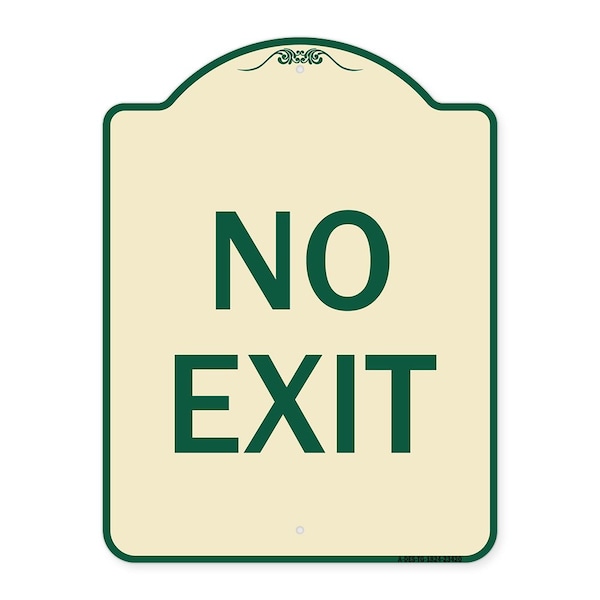Parking Lot No Exit Heavy-Gauge Aluminum Architectural Sign, 18" L, 24" H, TG-1824-23420